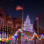 Holiday lights at the MN Governor's Mansion