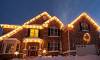 Snowflake lights on tall peaks