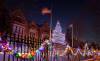 Holiday lights at the MN Governor's Mansion